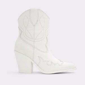 ALDO Nurodeo Short White Cowgirl Booties